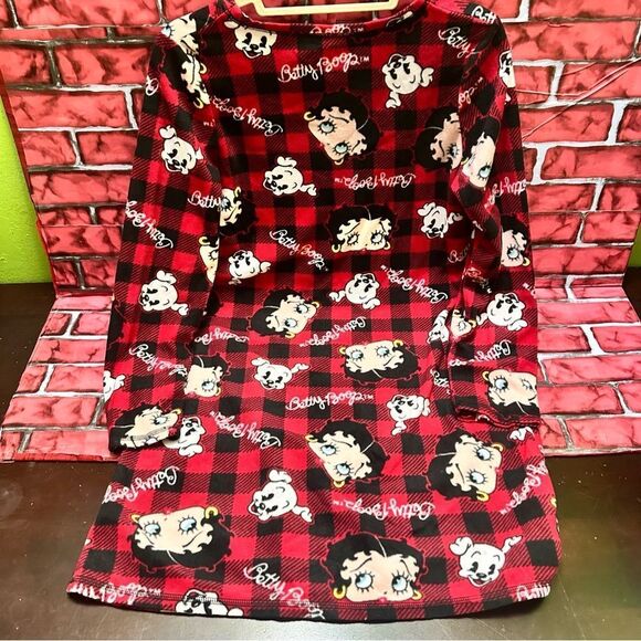 Betty Boop & Coco Nightgown Fleece long sleeve M(8-10) - Picture 3 of 8